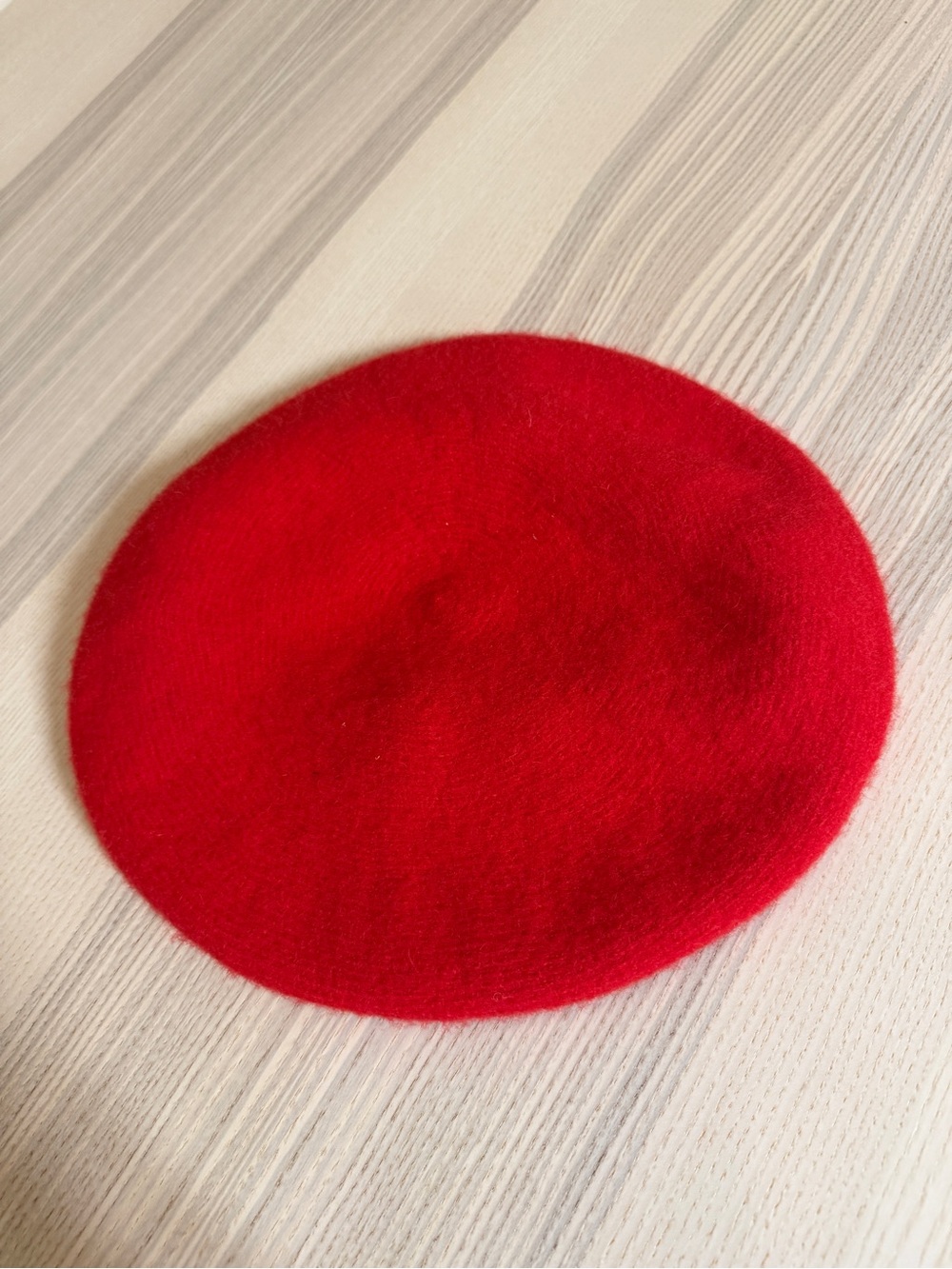 Zara Vibrant Red Felt Beret